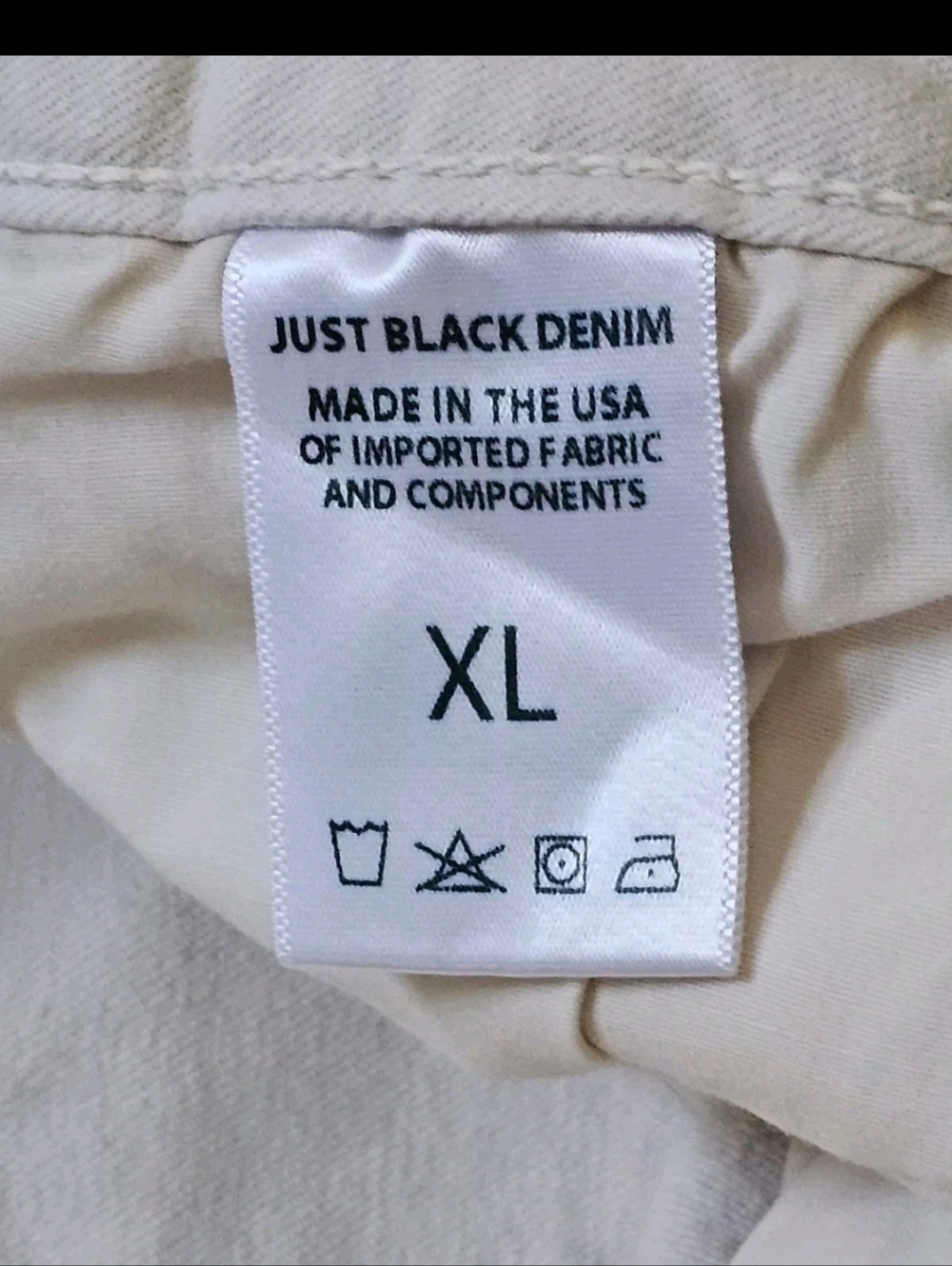 Just Black Stormy Released Hem Denim Off White Denim Mini Skirt Size XL NWT - Picture 7 of 9